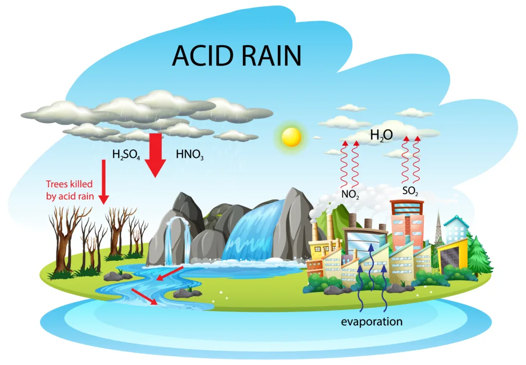 Acid Rain Pollution, Environmental Effects of Acid Rain, Causes and Solutions of Acid Rain, Acid Rain Impact on Ecosystems, Acid Rain Prevention and Control